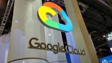 Google Cloud booth at HIMSS
