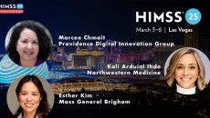 Marcee Chmait of Providence, Kali Arduini Idhe of Northwestern Medicine and Esther Kim of Mass General Brigham_Las Vegas skyline Photo by halbergman/E+/Getty Images Marcee Chmait of Providence, Kali Arduini Idhe of Northwestern Medicine and Esther Kim of Mass General Brigham_Las Vegas skyline Photo by halbergman/E+/Getty Images