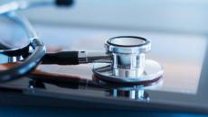 Stethoscope on tablet Stethoscope on tablet