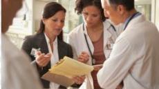 Group of healthcare workers meeting Group of healthcare workers meeting