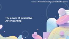 The power of generative AI for learning thumbnail with pastel graphics The power of generative AI for learning thumbnail with pastel graphics
